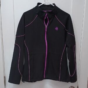 Sport Jacket Soft Shell anf Fleece, Black & Purple by Legendary Whitetails LG